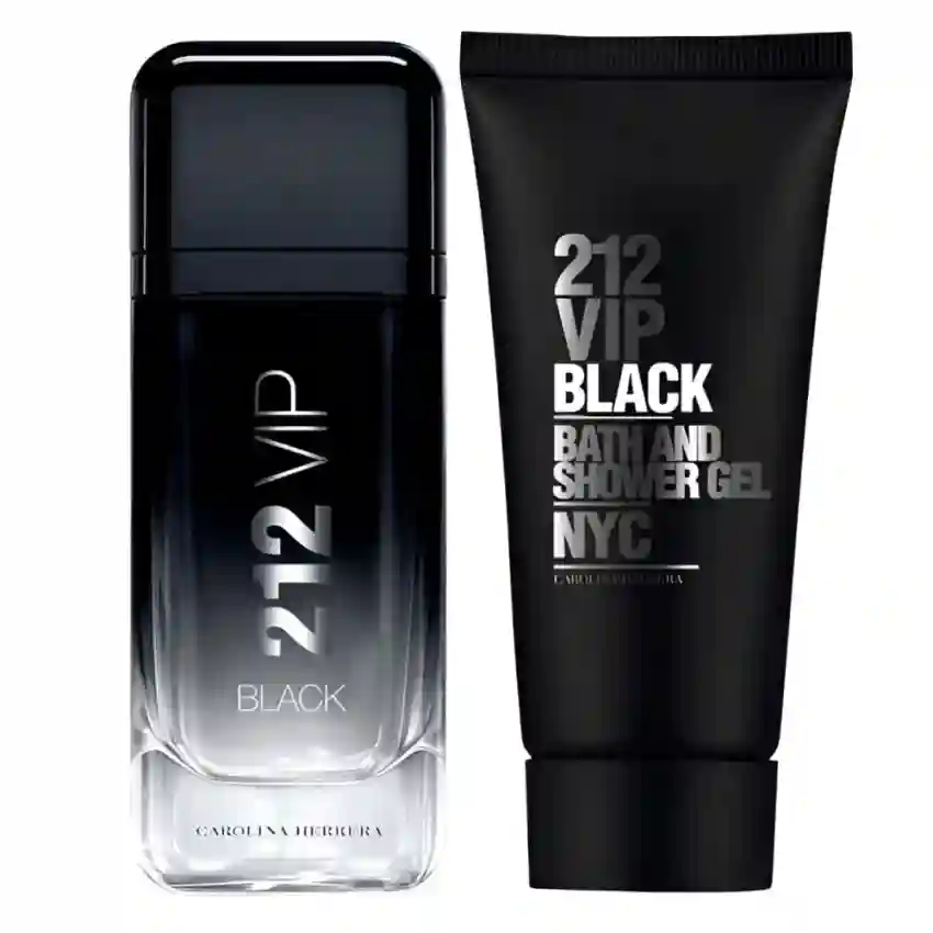 Set Cadou Carolina Herrera  212 Vip Black Men EDP 100 ml + Gel De Duș 100 ml