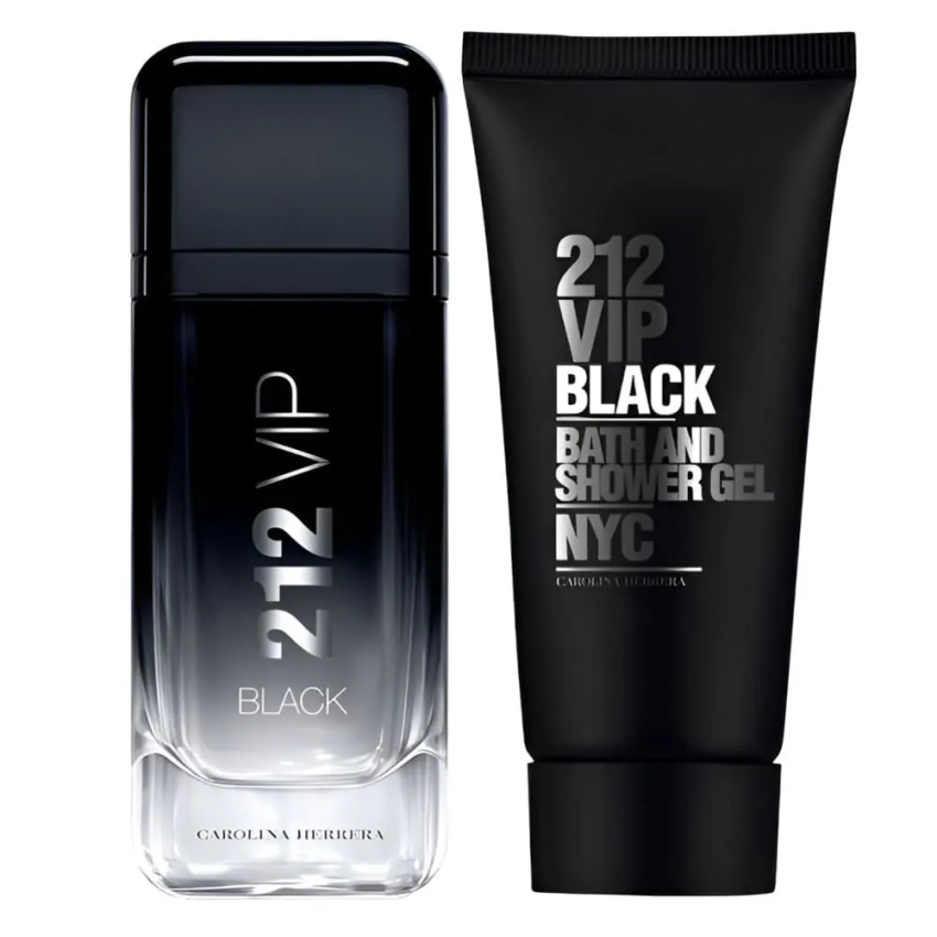 Set Cadou Carolina Herrera  212 Vip Black Men EDP 100 ml + Gel De Duș 100 ml