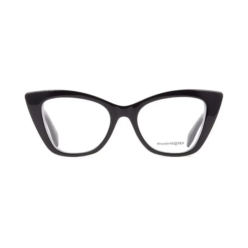 Alexander McQueen AM0305O-001 – Rame de vedere Femei, Negru, Cat Eye, 50-18-145