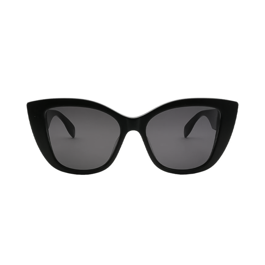 Alexander McQueen AM0347S-001 – Ochelari de soare Femei, Negru/Gri, Cat Eye