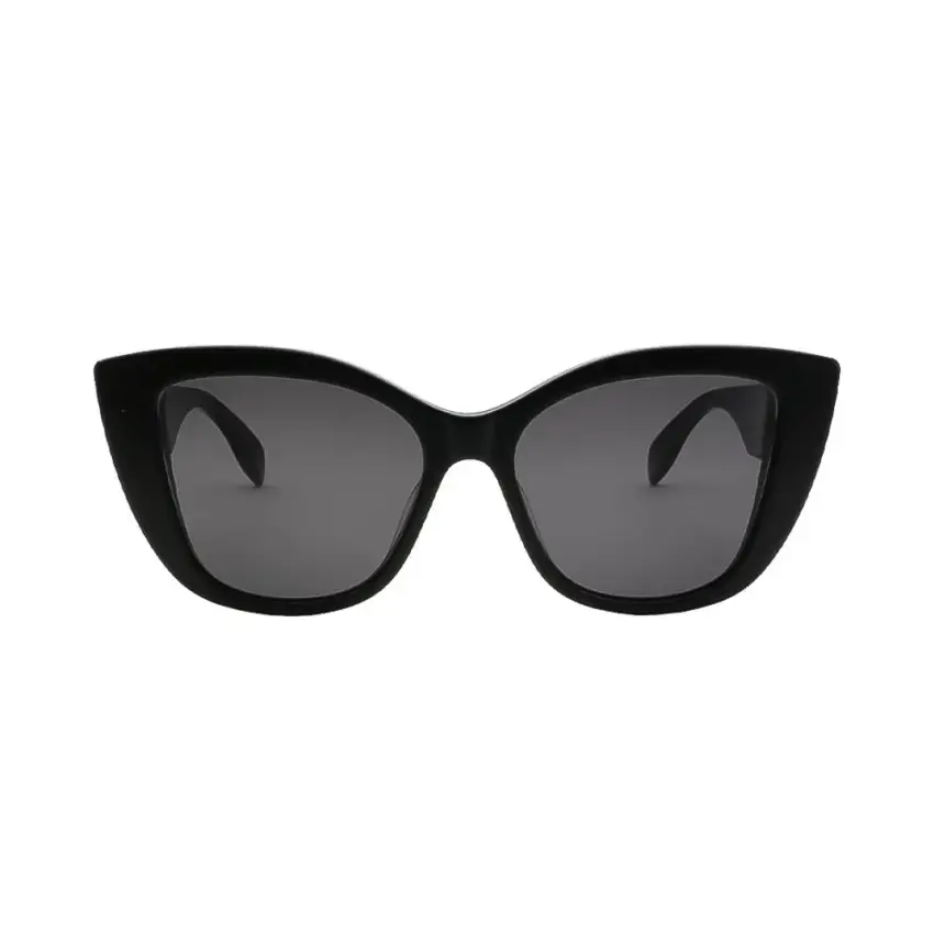 Alexander McQueen AM0347S-001 – Ochelari de soare Femei, Negru/Gri, Cat Eye
