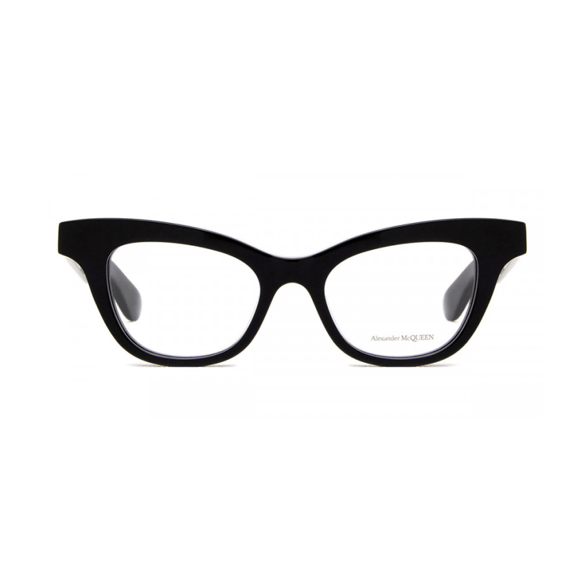 Alexander McQueen AM0381O-001 – Rame de vedere Femei, Negru, Rotunde