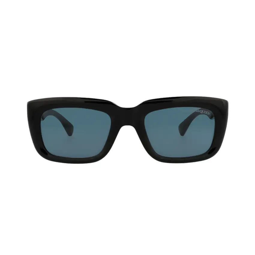 Alexander McQueen AM0431S-004 – Ochelari de soare Bărbați, Negru/Verde, Pătrați