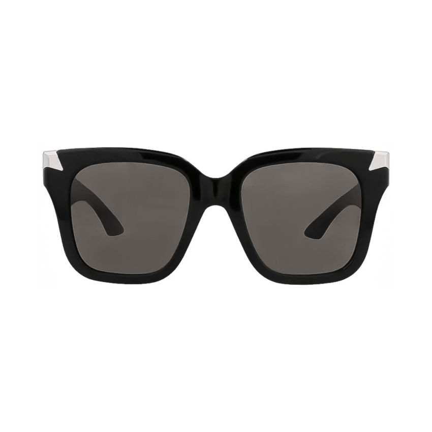 Alexander McQueen AM0440S-001 – Ochelari de soare Femei, Negru/Gri, Pătrați