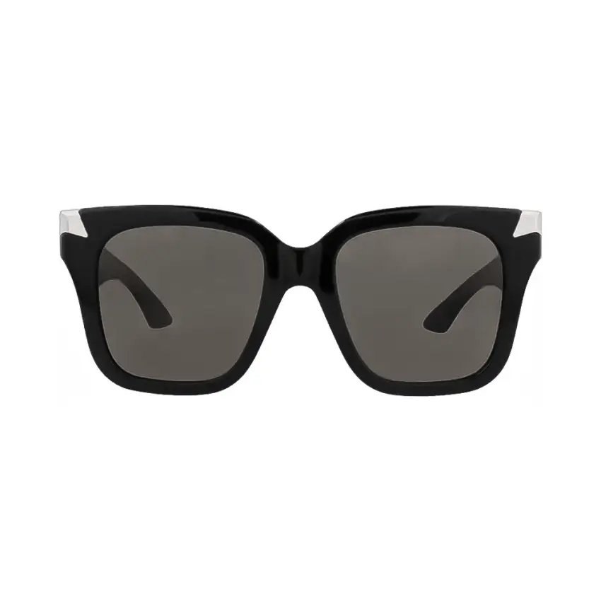 Alexander McQueen AM0440S-001 – Ochelari de soare Femei, Negru/Gri, Pătrați