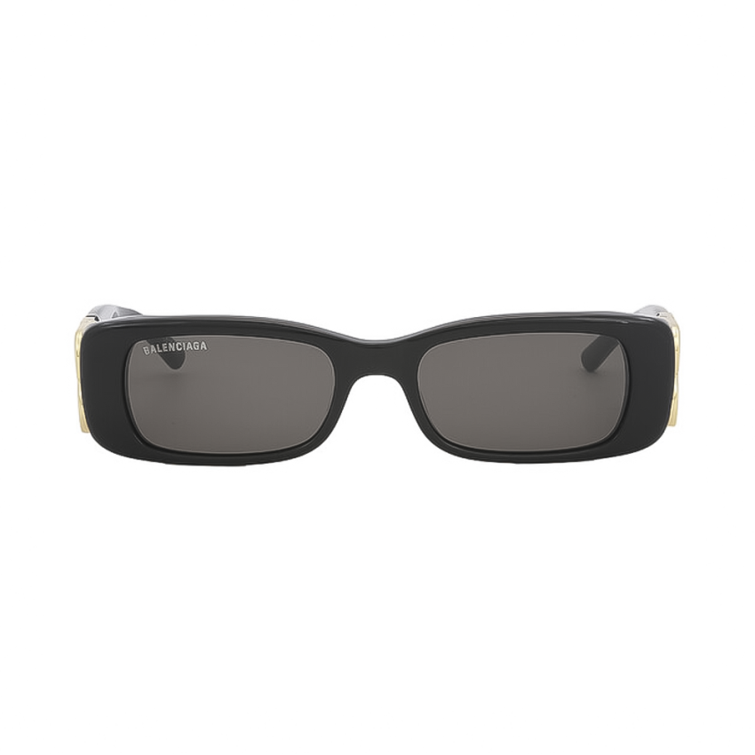 Balenciaga BB0096S-001 – Ochelari de soare Femei, Negru-Auriu, Rectangulari