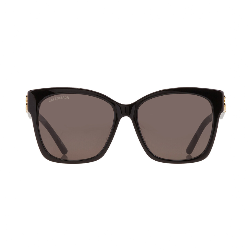 Balenciaga BB0102SA-001 – Ochelari de soare Femei, Negru-Auriu, Pătrați