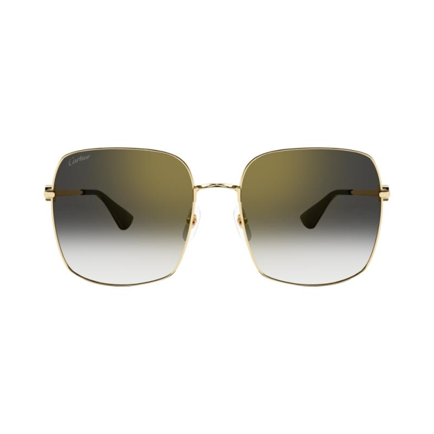 Cartier CT0401S-001 – Ochelari de soare Femei, Aurii, Metal, Lentile Gri
