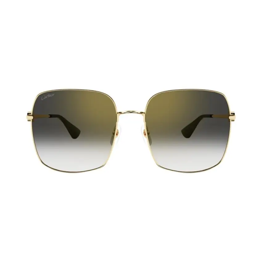 Cartier CT0401S-001 – Ochelari de soare Femei, Aurii, Metal, Lentile Gri