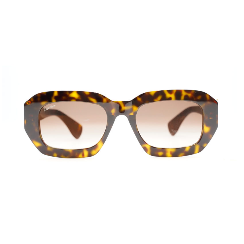 Cartier CT0546S-002 – Ochelari de soare Femei, Havana, Rectangulari, 52 Cartier CT0546S-002 – Ochelari de soare Femei, Havana, Rectangulari, 52