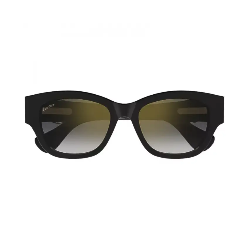 Cartier CT0548SA-001 – Ochelari de soare Femei, Negru, Rectangulari, 55