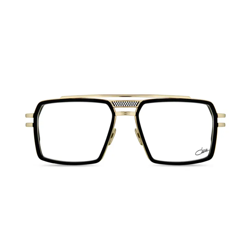 Cazal 6033 001 60 – Ochelari de soare unisex, Negru/Auriu, Pătrați, 60 mm
