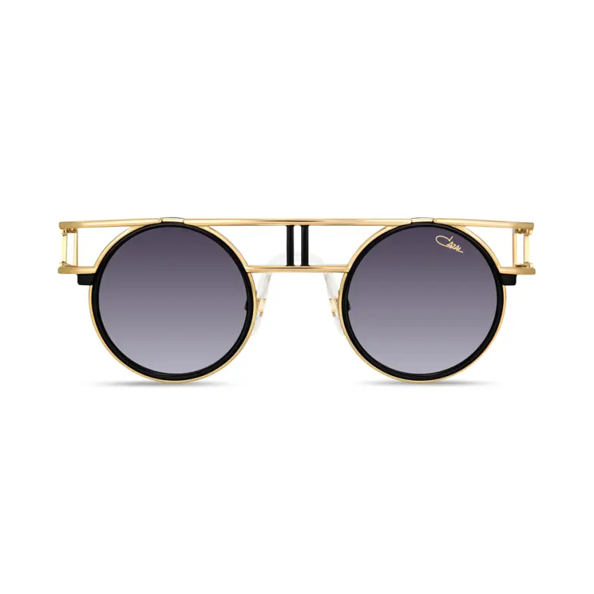 Cazal 668/3 001 43 – Ochelari de soare unisex, Negri, Rotunzi, 43 mm