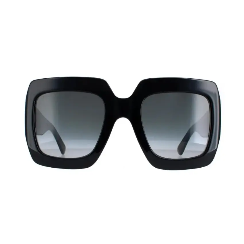 Gucci GG0053SN-001 – Ochelari de soare damă, Negru, Pătrați, 54 mm