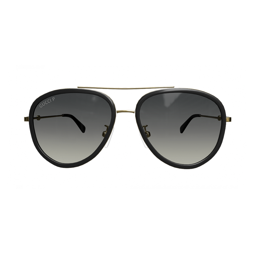 Gucci GG0062S-011 – Ochelari de soare damă, Auriu, Metal, 57 mm