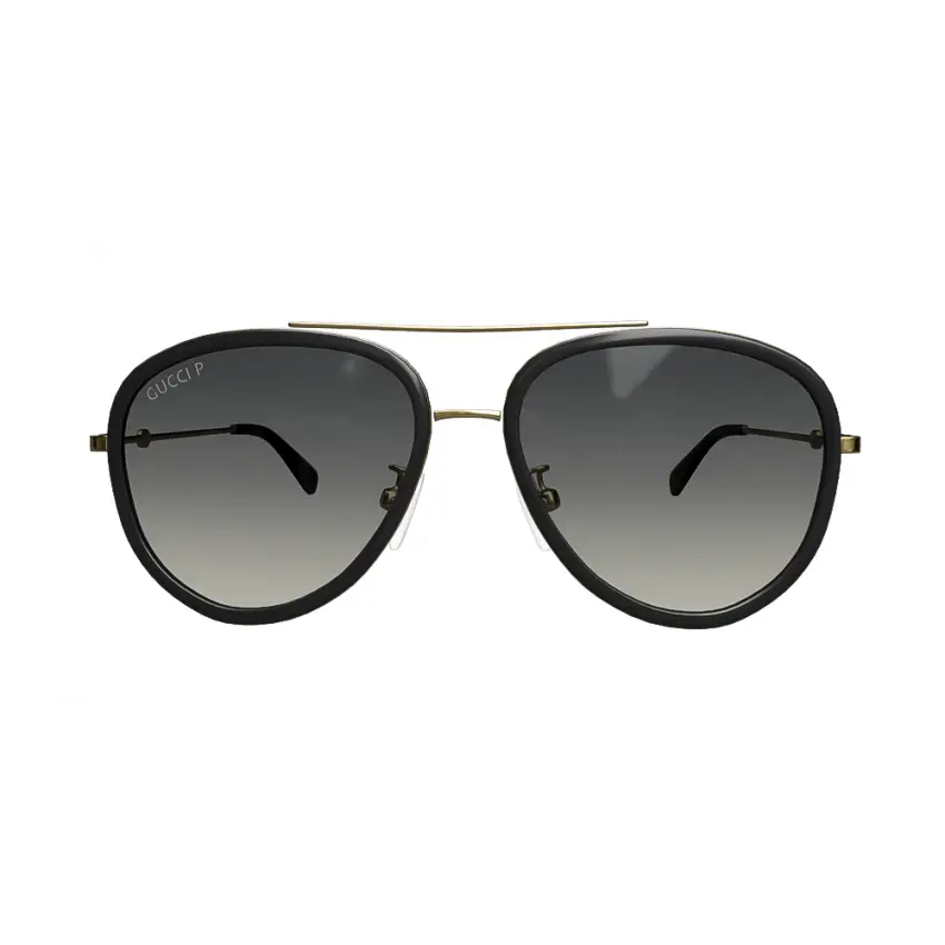 Gucci GG0062S-011 – Ochelari de soare damă, Auriu, Metal, 57 mm