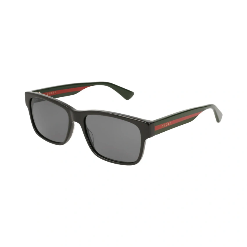 Gucci GG0340S-006 – Ochelari de soare Bărbați, Negru/Multicolor, Rectangulari, 58 Gucci GG0340S-006 – Ochelari de soare Bărbați, Negru/Multicolor, Rectangulari, 58