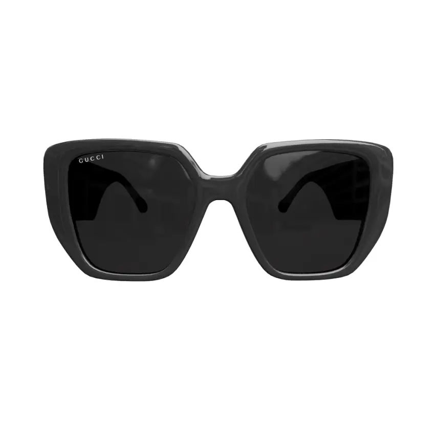 Gucci GG0956S-003 – Ochelari de soare Femei, Negru, Geometrici, 54 mm