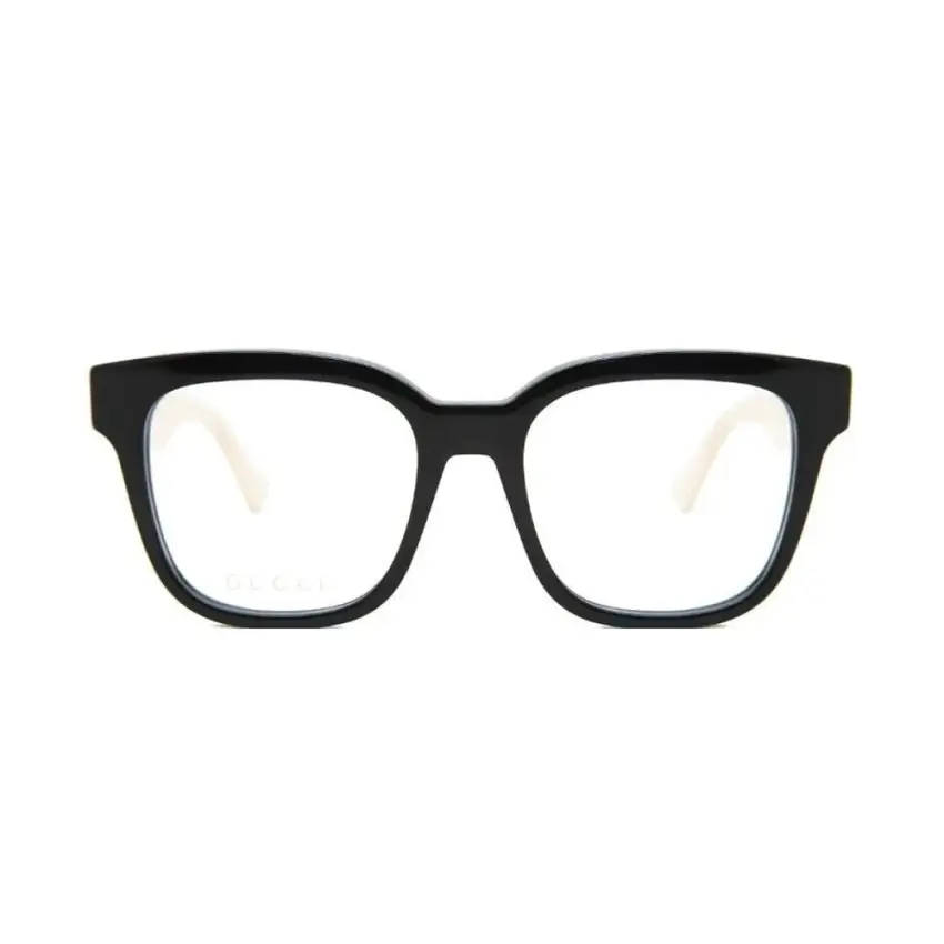 Gucci GG0958O-005 – Rame vedere Femei, Negru-Alb, Rectangulari, 52 mm