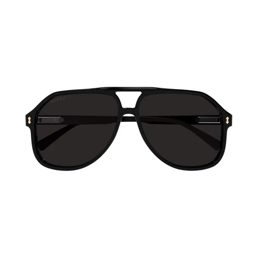 Gucci GG1042S-001 – Ochelari de soare Bărbați, Negru, Pilot, 60 mm