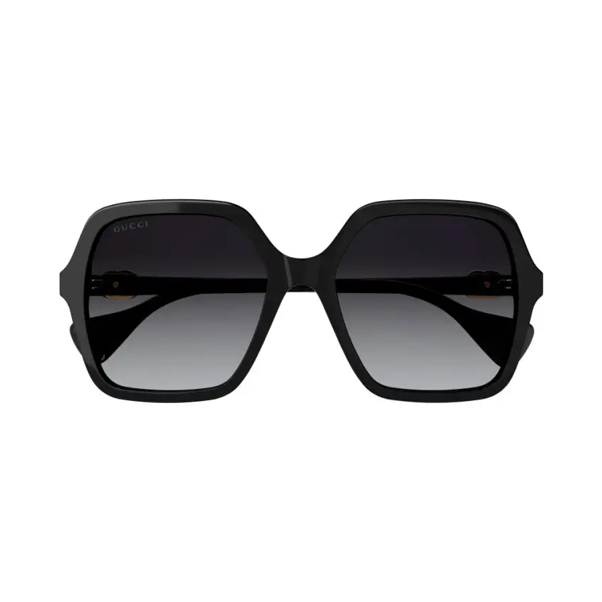 Gucci GG1072S-001 – Ochelari de soare Femei, Negru, Pătrați, 56 mm