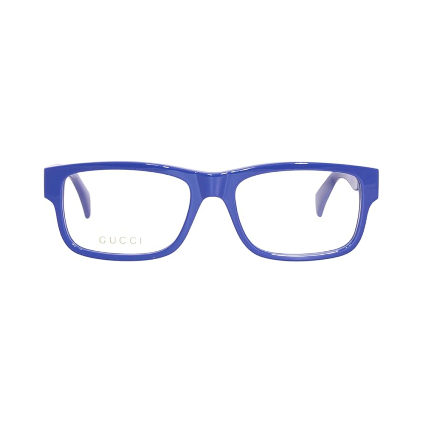 Gucci GG1141O-002 – Rame vedere Bărbați, Albastru, Rectangulari, 56 mm Gucci GG1141O-002 – Rame vedere Bărbați, Albastru, Rectangulari, 56 mm