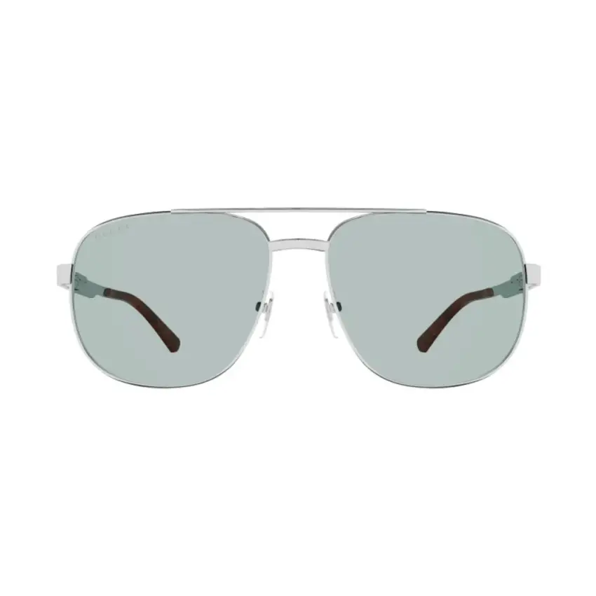 Gucci GG1223S-004 – Ochelari de soare Bărbați, Argintiu, Pilot, 60 mm