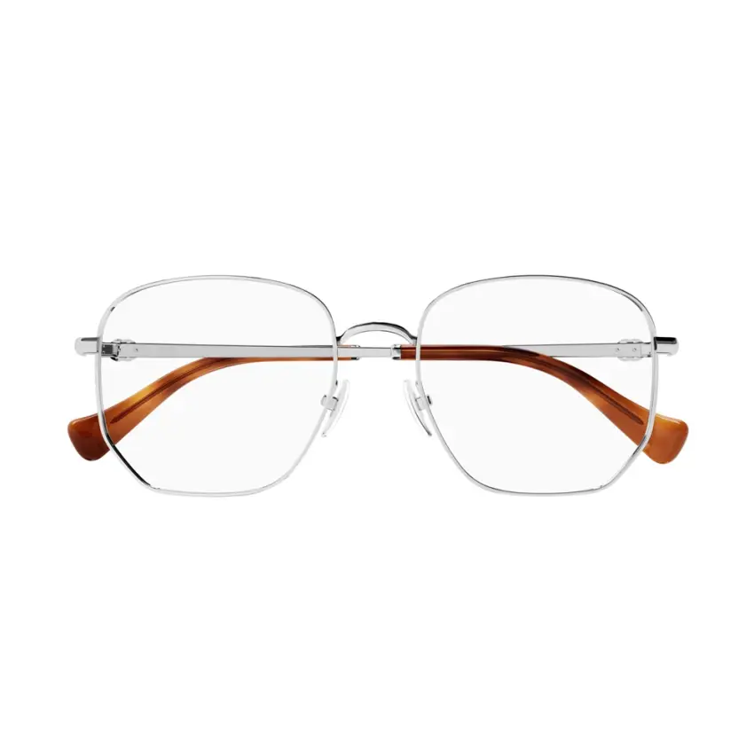 Gucci GG1420OK-002 – Rame de vedere damă, Argintii, Pătrate, 54 mm