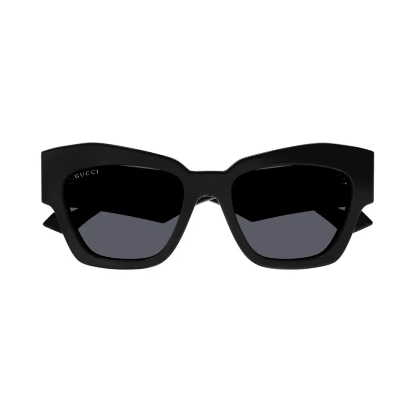 Gucci GG1422S-001 – Ochelari de soare damă, Negri, Pătrați, 55 mm