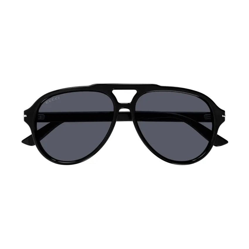 Gucci GG1443S-001 – Ochelari de soare bărbați, Negri, Pătrați, 58 mm