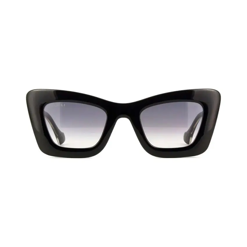 Gucci GG1552S-001 – Ochelari de soare Femei, Negru Crystal, Cat Eye, 49