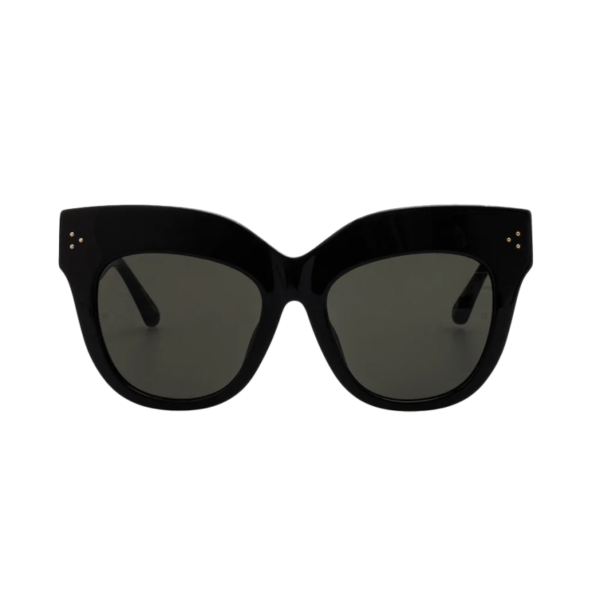 Linda Farrow Dunaway LFLC1049C1SUN – Ochelari de soare Femei, Negru/Auriu, Oversize, Grey Linda Farrow Dunaway LFLC1049C1SUN – Ochelari de soare Femei, Negru/Auriu, Oversize, Grey