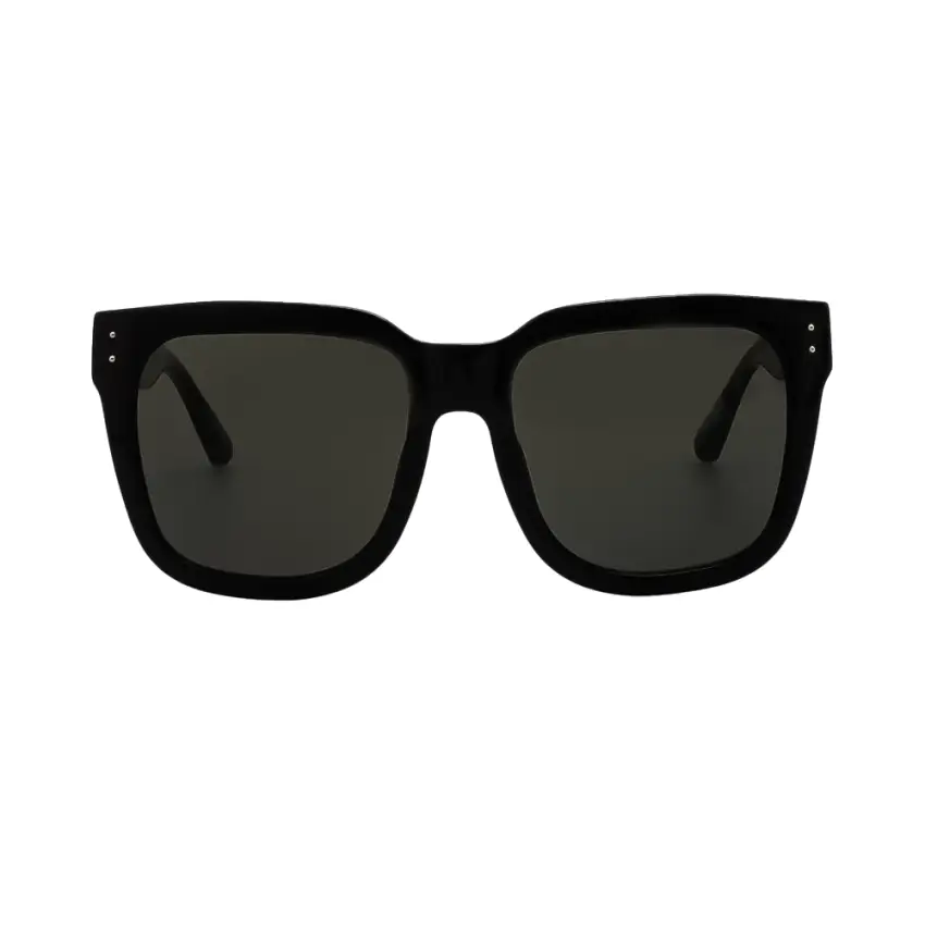 Linda Farrow Freya – Ochelari de soare Femei, Negru/Auriu, Oversize Pătrați, Grey