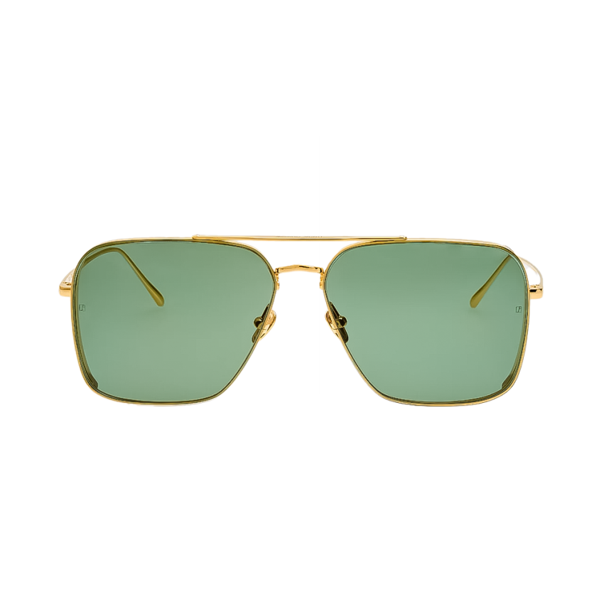 Linda Farrow LFL1122C1SUN – Ochelari de soare Unisex, Auriu, Aviator, 62-14-145