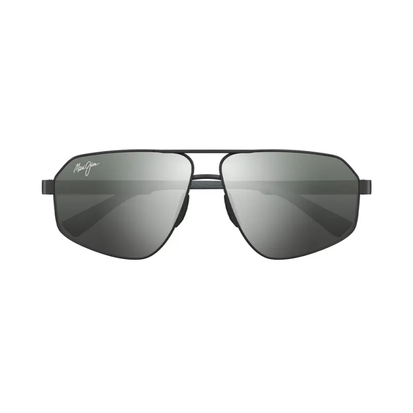 Maui Jim Keawawa – Ochelari de soare Bărbați, Gunmetal Mat cu Negru, Rectangulari, Polarizați