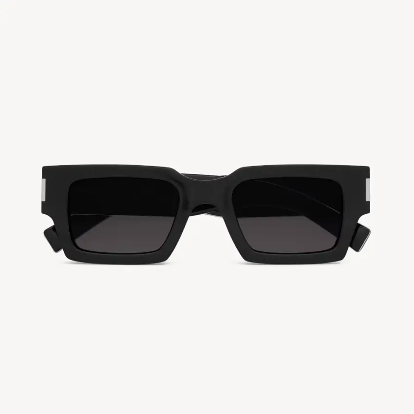 Saint Laurent SL 572 – Ochelari de soare Unisex, Negru/Crystal, Pătrat, 50 mm