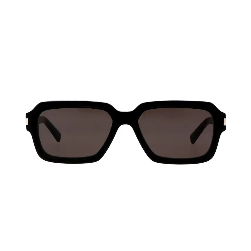 Saint Laurent SL 611 001 59 – Ochelari de soare bărbați, Negri, Rectangulari, 59 mm