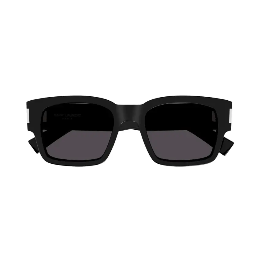 Yves Saint Laurent SL 617 001 53 – Ochelari de soare bărbați, Negri Crystal, Pătrați, 53 mm