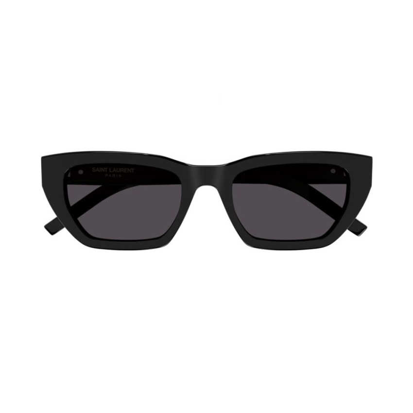 Yves Saint Laurent SL M127/F 001 53 – Ochelari de soare damă, Negri, Cat-Eye, 53 mm