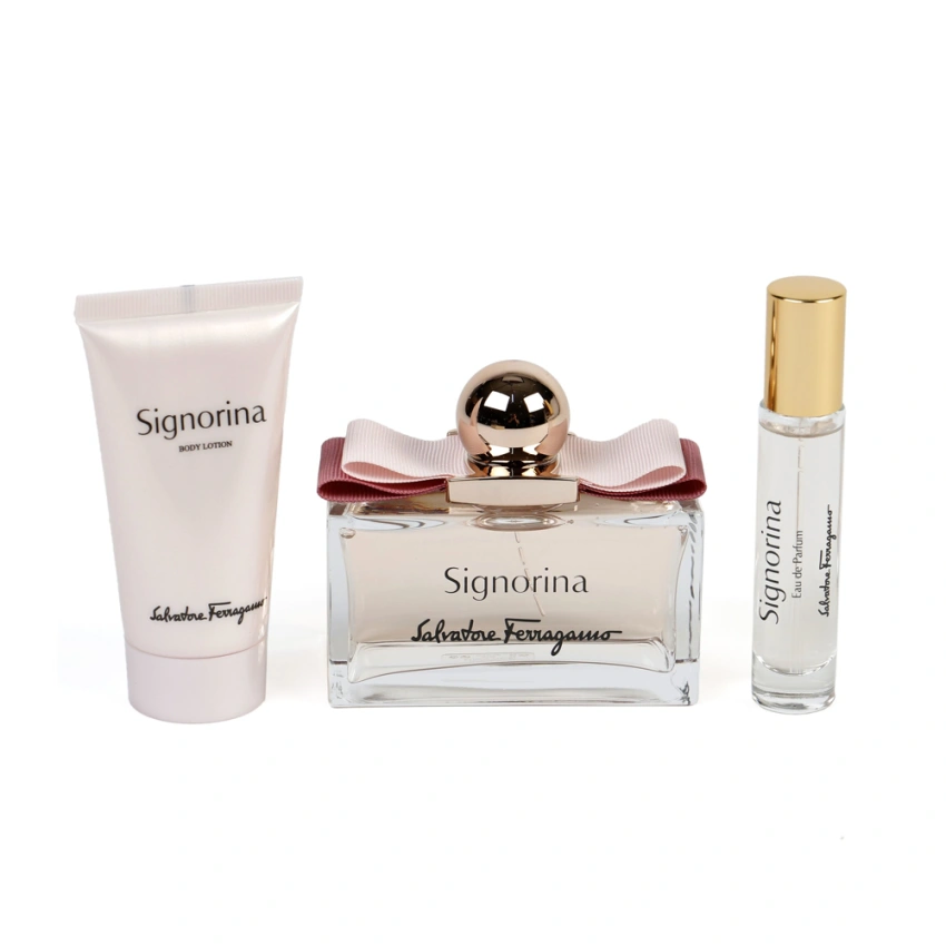Ferragamo Signorina Set Apă de Parfum Femei 100ml + Loțiune Corp 50ml + Mini 5ml 