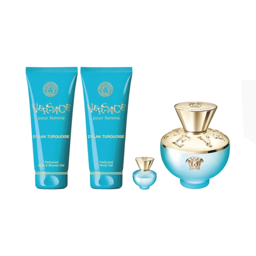 Versace Dylan Turquoise Set Cadou Apă de Toaletă Femei 100ml Parfum Versace Dylan Turquoise Set Cadou Apă de Toaletă Femei 100ml Parfum