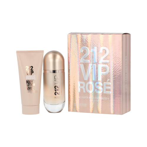 Set Cadou Carolina Herrera 212 VIP Rose EDP 80 ml + Lotiune De Corp 100 ml
