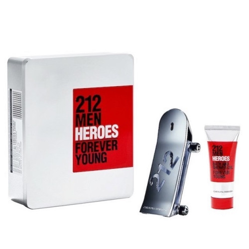 Set Cadou Carolina Herrera 212 Men Heroes EDT 90 ml + Gel de Dus 100 ml