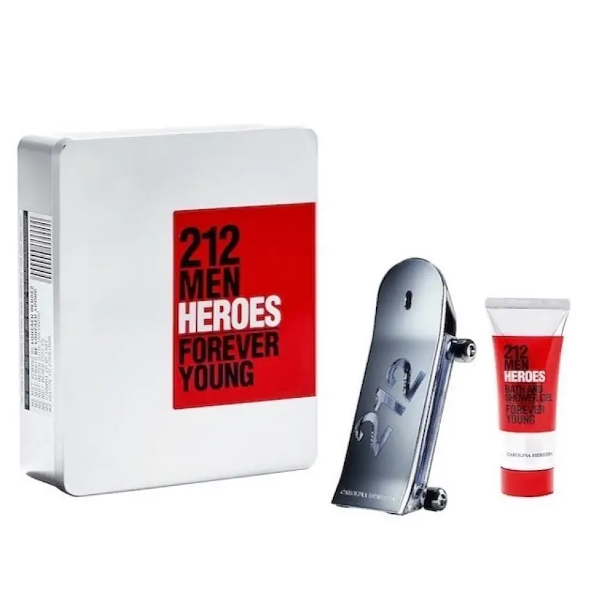 Set Cadou Carolina Herrera 212 Men Heroes EDT 90 ml + Gel de Dus 100 ml