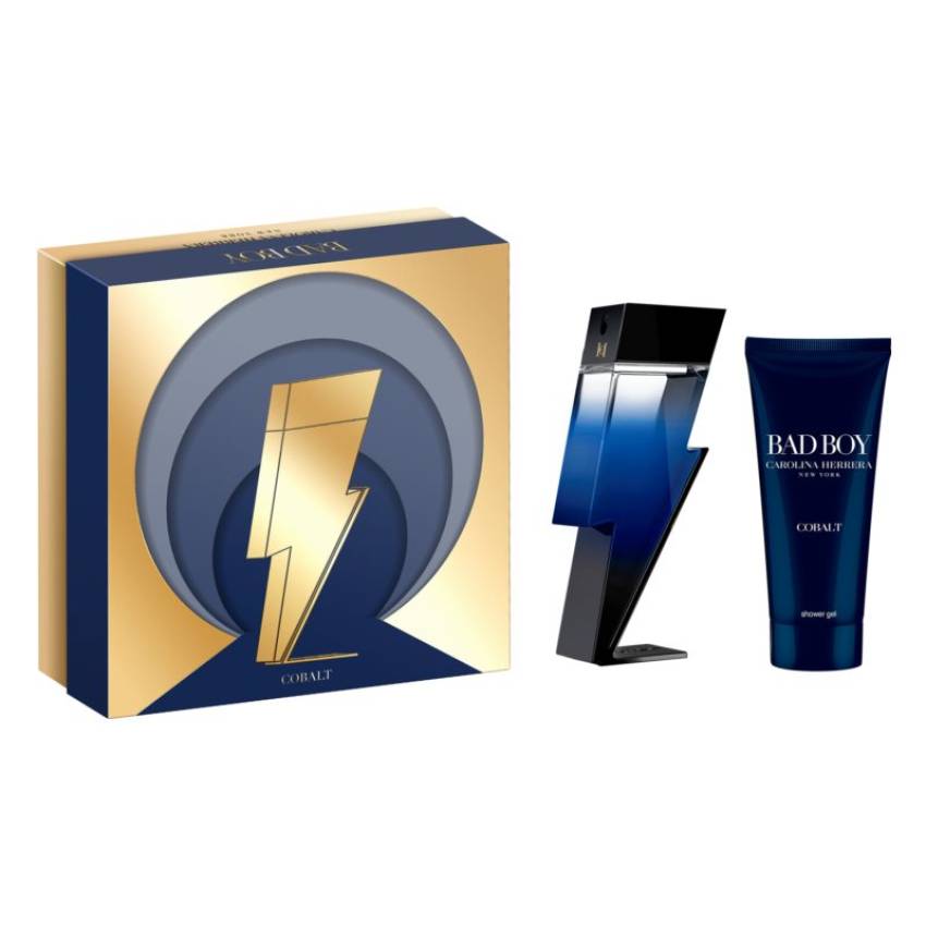Set Cadou Carolina Herrera Carolina Herrera Bad Boy Cobalt Electrique EDP 100 ml + Gel De Dus 100 ml