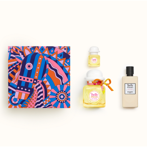 Set Cadou Hermès Twilly d'Hermes Eau Ginger EDP 85 ml + Spray de Calatorie EDP 7,5 ml + Lotiune De Corp 80 ml