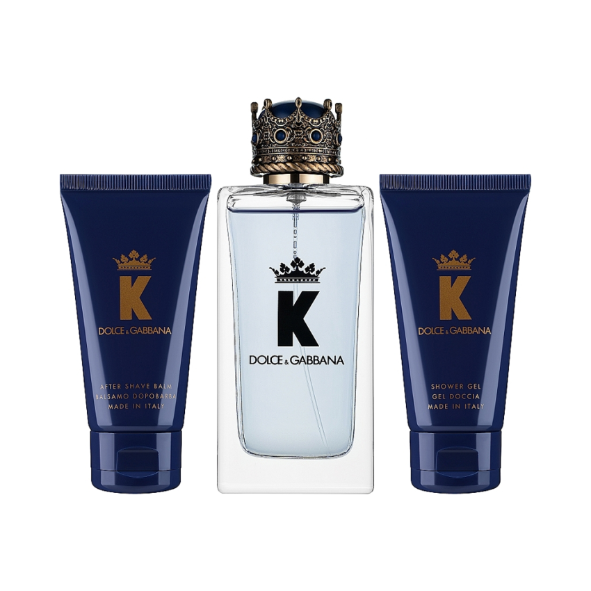 Dolce & Gabbana K Pour Homme Set Cadou Primăvară 2024 EDT 100ml + After Shave Balm 50ml + Gel Duș 50ml Bărbați