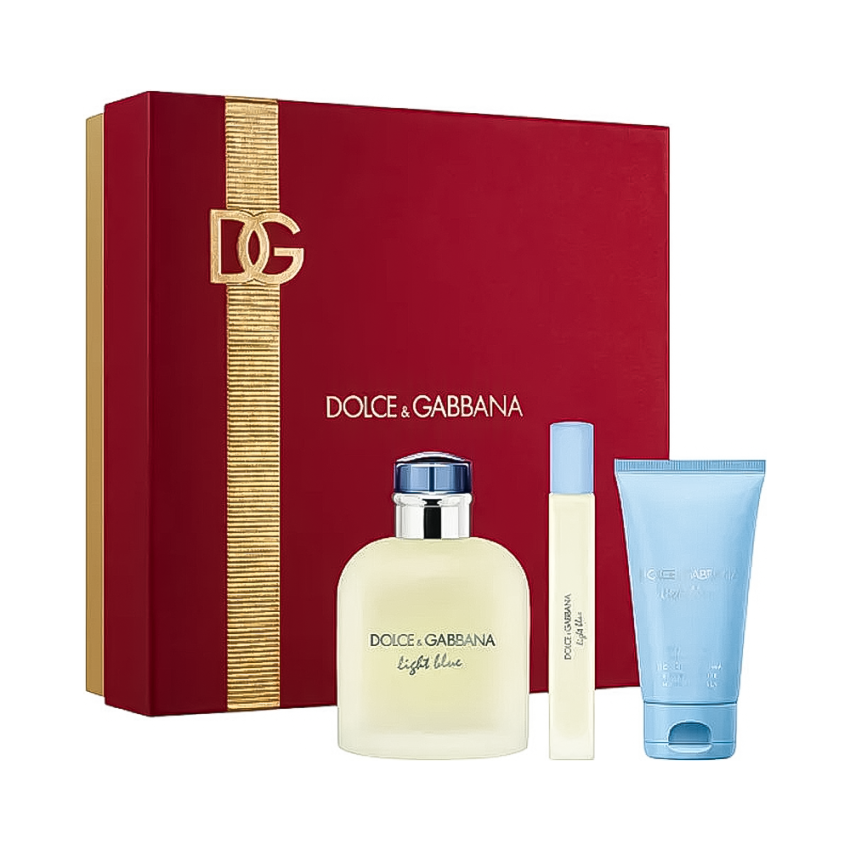 Dolce & Gabbana Light Blue Pour Homme Set Cadou Crăciun 2024 EDT 125ml + Gel Duș Bărbați