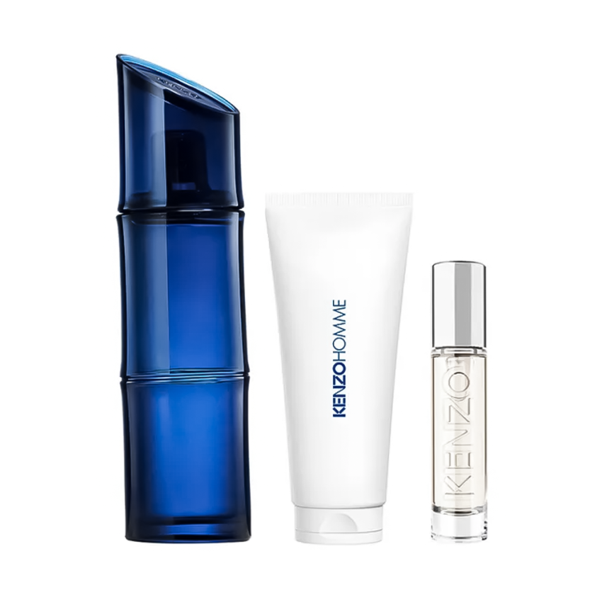 Kenzo Homme Intense Apă de Toaletă Bărbați Set (EDT 110ml + 10ml + Gel Duș 75ml) 
