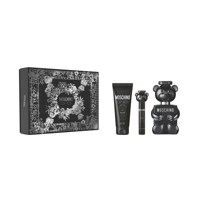 Set Cadou Moschino Toy Boy Apă de Parfum Bărbați 100ml + Spray Călătorie 10ml + Loțiune de Corp 100ml Set Cadou Moschino Toy Boy Apă de Parfum Bărbați 100ml + Spray Călătorie 10ml + Loțiune de Corp 100ml
